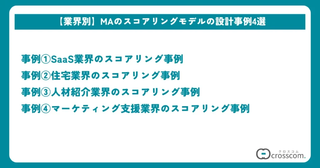 【業界別】MAのスコアリングモデルの設計事例4選